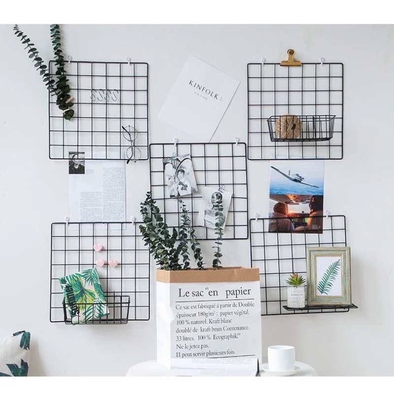 Khung lưới decor ⚡𝐅𝐑𝐄𝐄𝐒𝐇𝐈𝐏⚡ Tấm lưới decor trang trí phòng ngủ siêu xinh 35x35 và 35x45