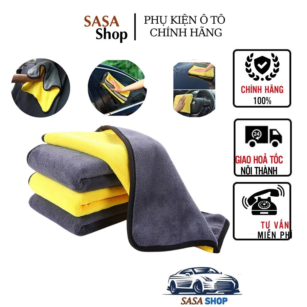 Khăn lau đa năng cao cấp oto xe hơi Microfiber siêu thấm không rụng lông - Hàng loại 1