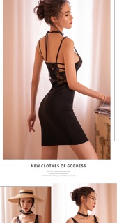 Váy ngủ sexy lụa phối ren QQ6773