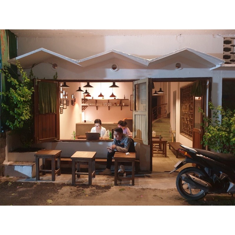 Bàn ghế gỗ thông cao cấp cho bếp hoặc phòng ăn phong cách vintage loại ngắn - Hàng gia công