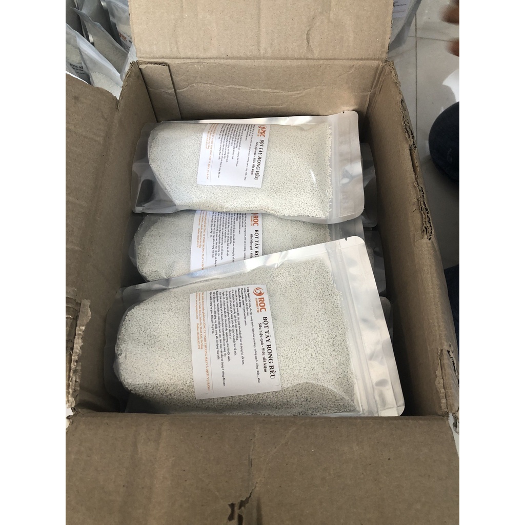 Combo 3 túi bột tẩy rong rêu trên nền xi măng - Túi 1kg - siêu tiết kiệm