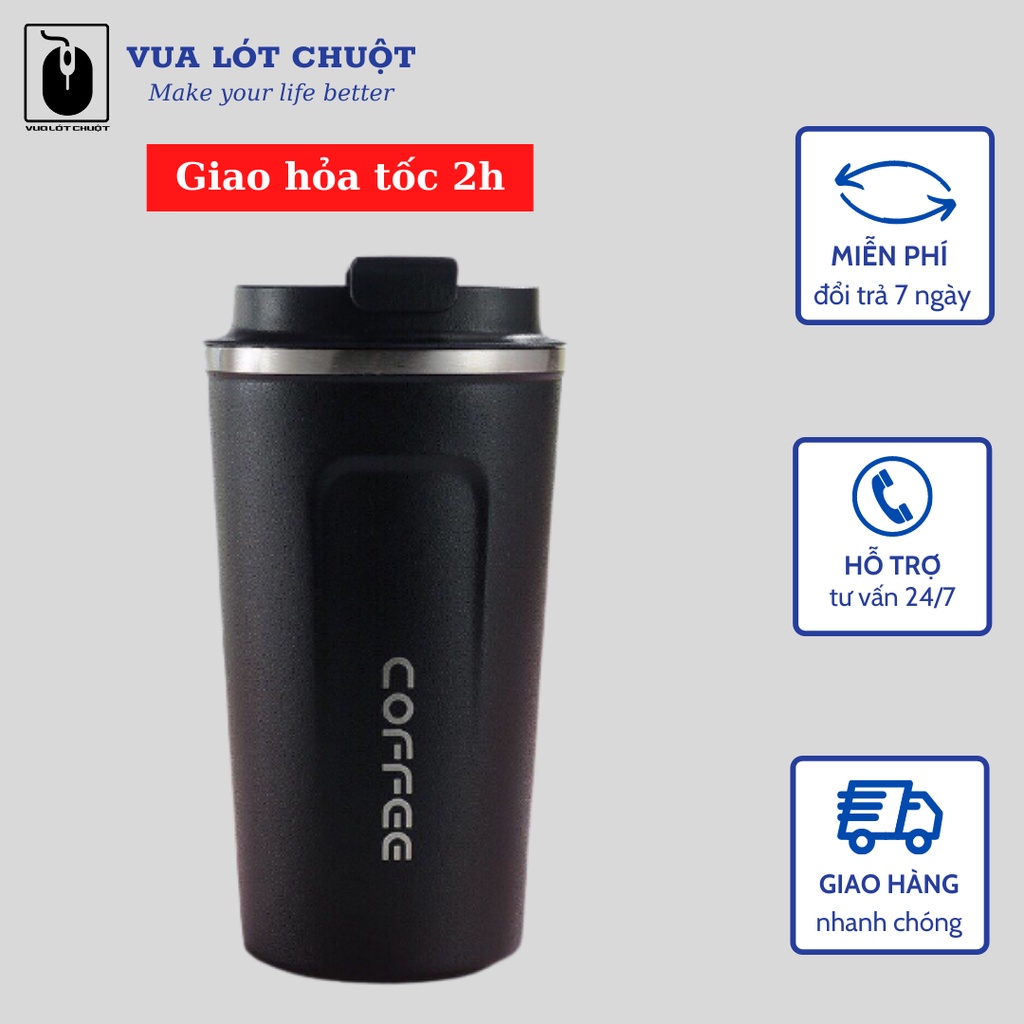 Cốc giữ nhiệt, ly giữ nhiệt 8-10h Coffee Holic inox 304 dung tích 380-510ml