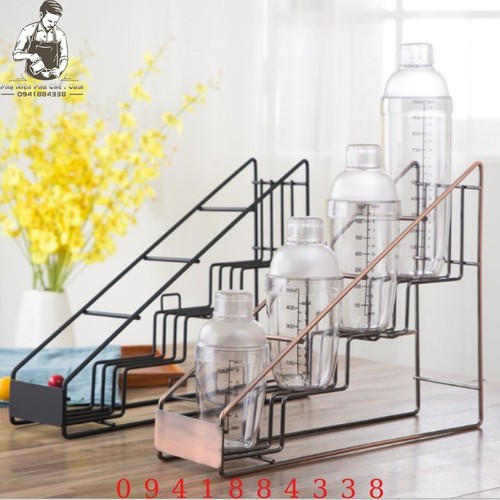 Kệ Sắt Đựng Siro 4 Ngăn, Giá Đựng Chai Siro - KSDCMN