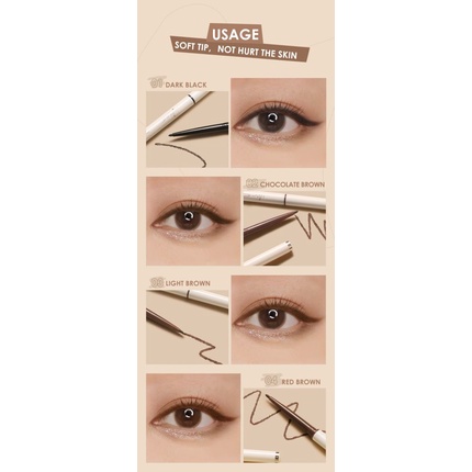 Bút kẻ mắt Focallure 1.7mm chống thấm nước lâu trôi không nhòe tùy chọn màu sắc