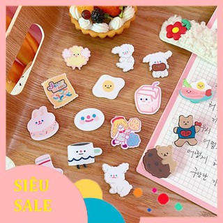 [FREESHIP TỪ 100K] Huy hiệu cài áo, balo nhựa Acrylic phong cách Ulzzang Hàn Quốc dễ thương