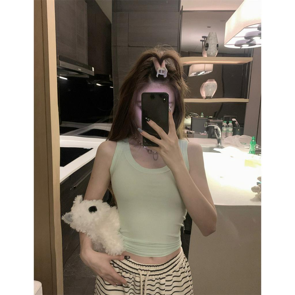 Cocory vn Áo Tank Top Thể Thao Thiết Kế Đơn Giản Thời Trang Mùa Hè Quyến Rũ Cho Nữ