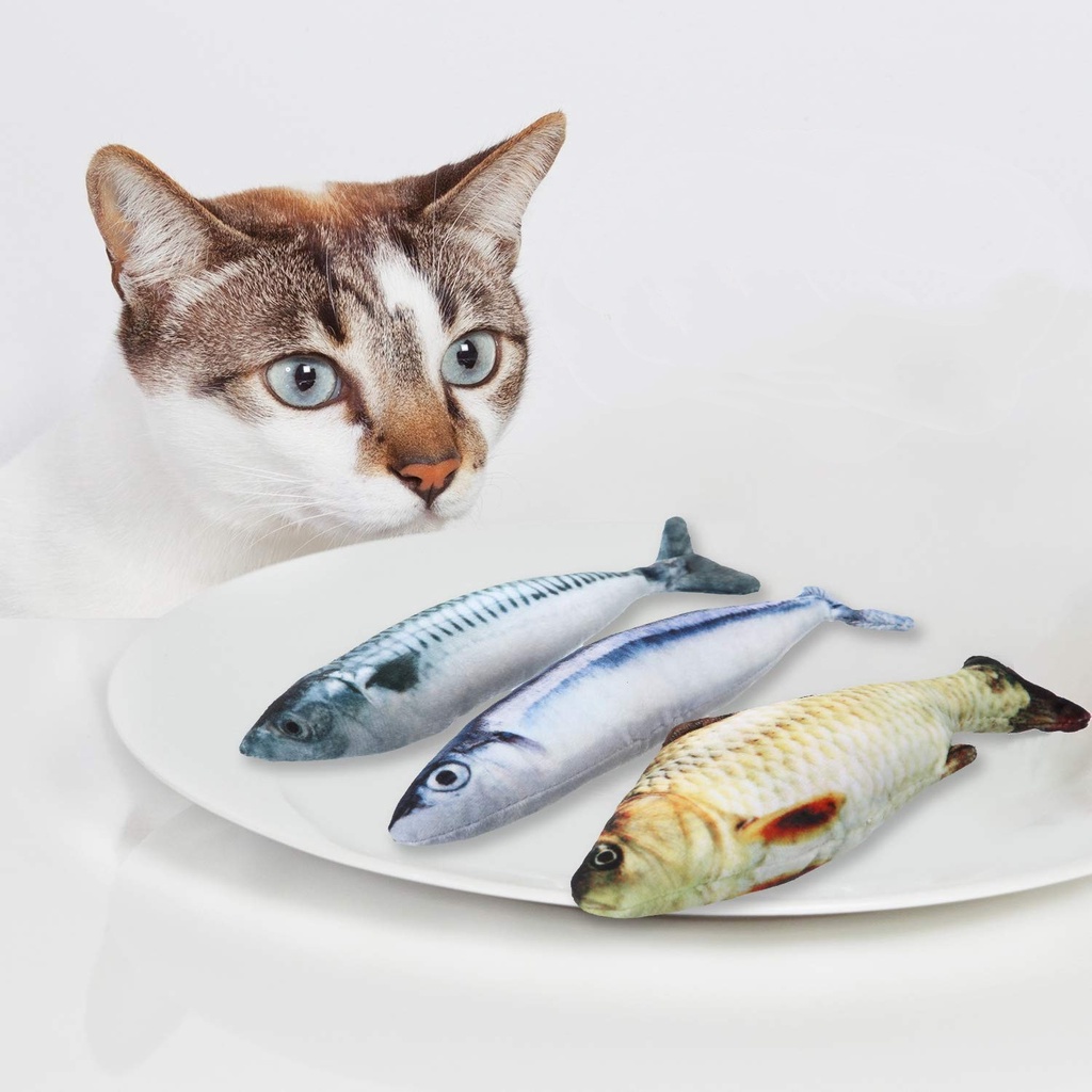 Cá Nhồi Bông Đồ Chơi 20CM 27Pets Tương Tác Với Mèo