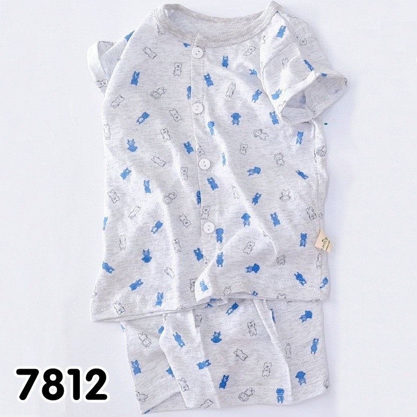 BỘ NGẮN TAY CÀI NÚT GIỮA NHIỀU HỌA TIẾT CHO BÉ TỪ 6KG- 19KG (2)