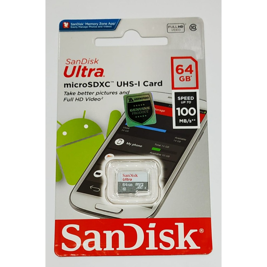 Thẻ Nhớ Sandisk Class 10 Tốc Độ 100mb 64gb | BigBuy360 - bigbuy360.vn