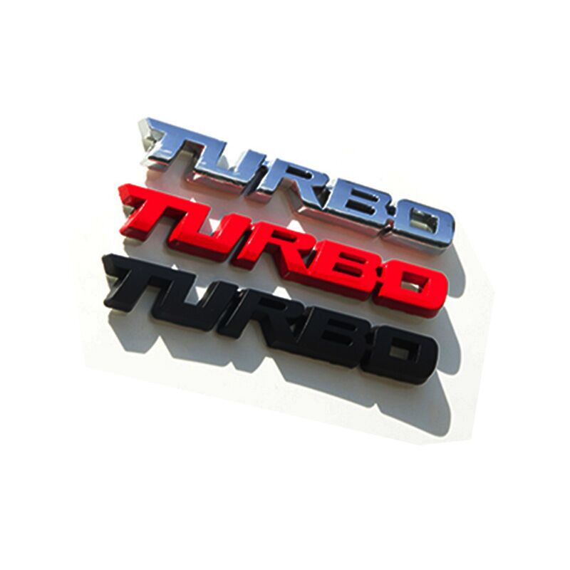 Tem Decal Chữ TURBO Dán Xe Ô Tô