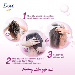 Dầu gội DOVE phục hồi hư tổn/ dưỡng tóc bồng bềnh 640g