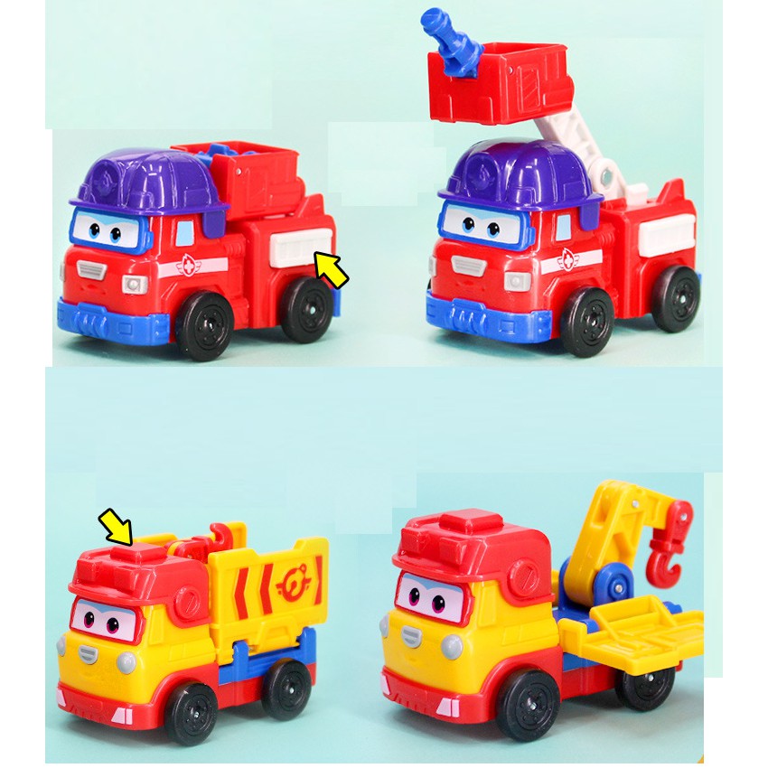 Super wings đồ chơi đội bay siêu đẳng mô hình nhân vật Sparky xe cứu hộ khổng lồ mẫu mini đồ chơi trẻ em