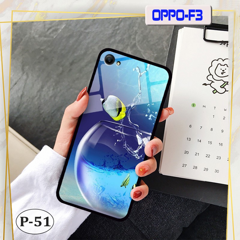 Ốp lưng kính OPPO F3 Plus- hình 3D