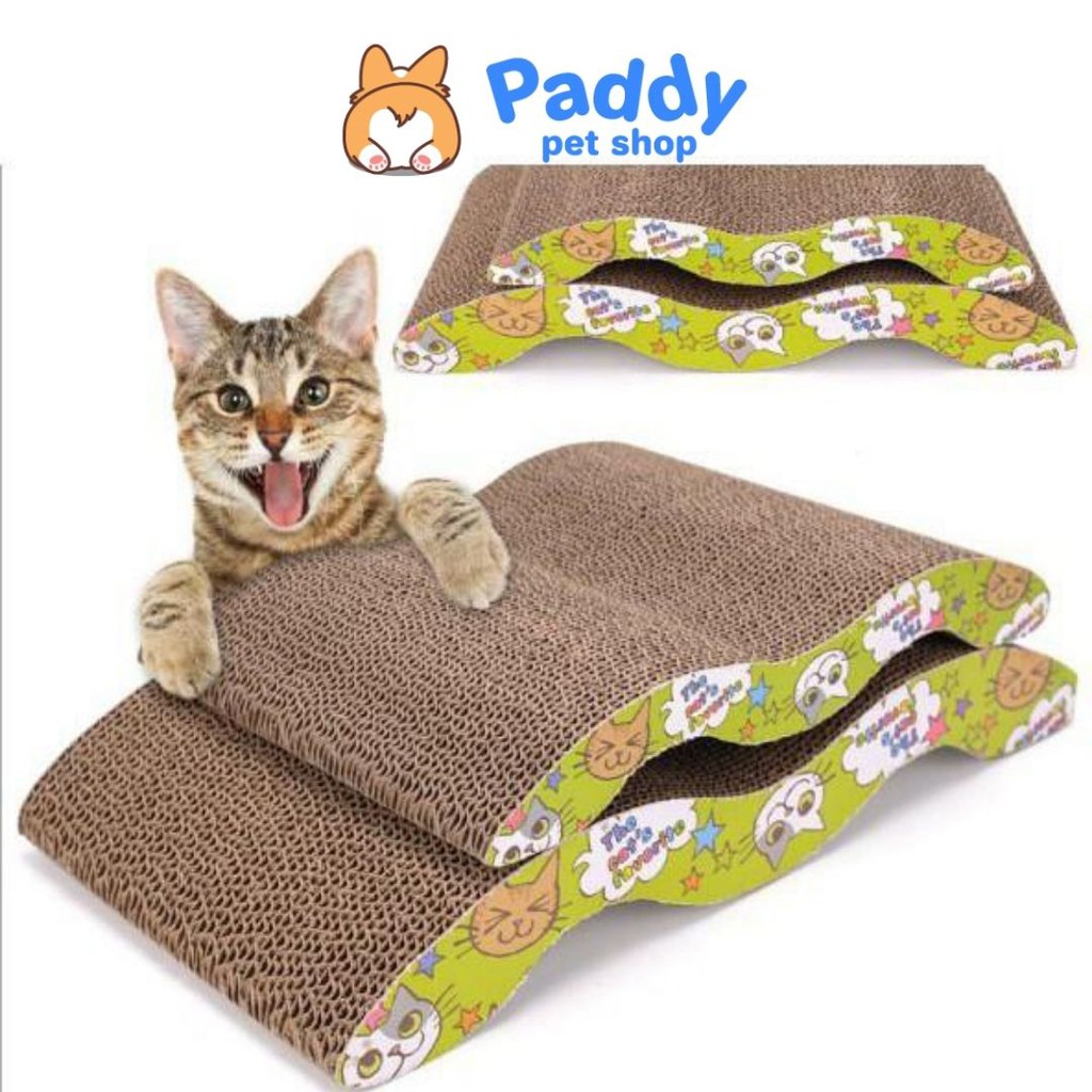 Bàn Cào Móng Giấy Cho Mèo + Tặng Kèm Cỏ Mèo (Catnip/Catmint)