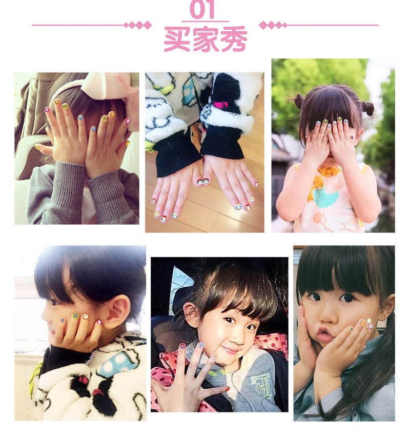 Miếng Dán Trang Trí Móng Tay Họa Tiết Hoạt Hình 3d Dễ Thương