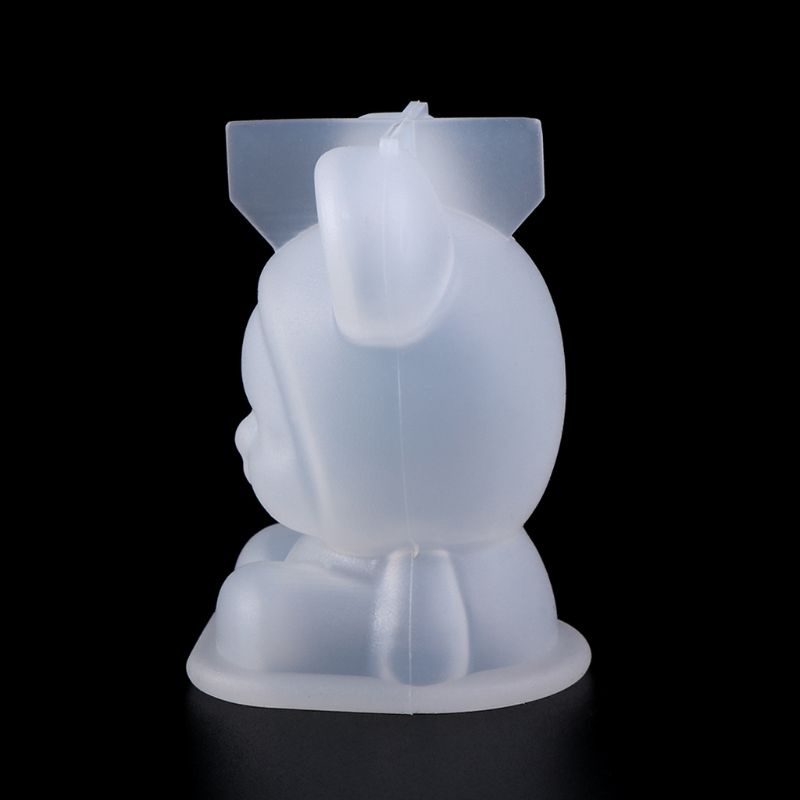 Khuôn silicone tạo hình làm mặt trang sức hình gấu/lợn con 3D DIY<br>