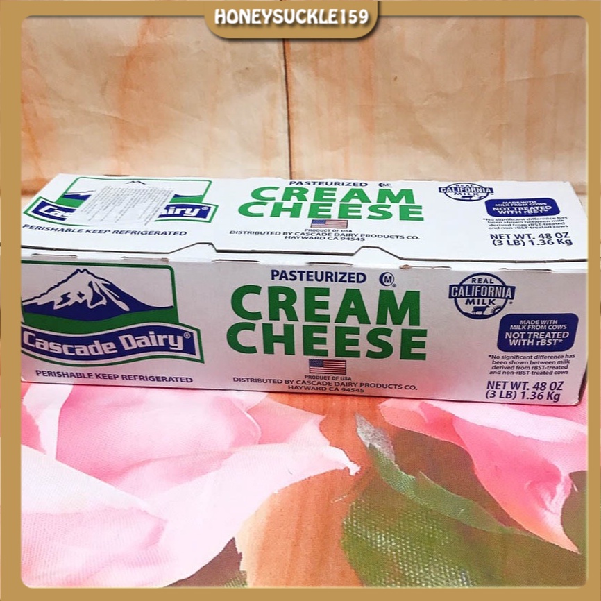 Kem Pho Mai Cream Cheese Cascade Dairy Mỹ Cực Ngon Hộp 1,36kg