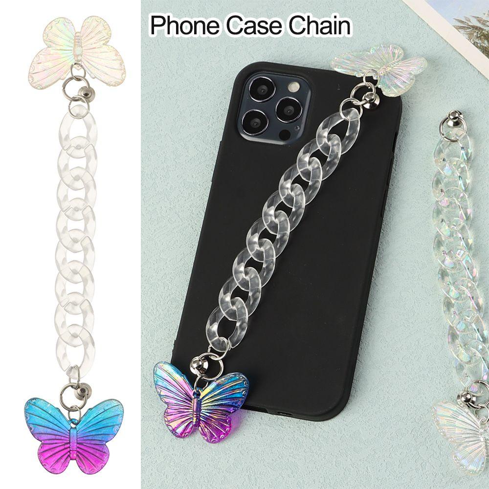 BTLIMER Dây Đeo Điện Thoại Họa Tiết Bươm Bướm Dễ Thương