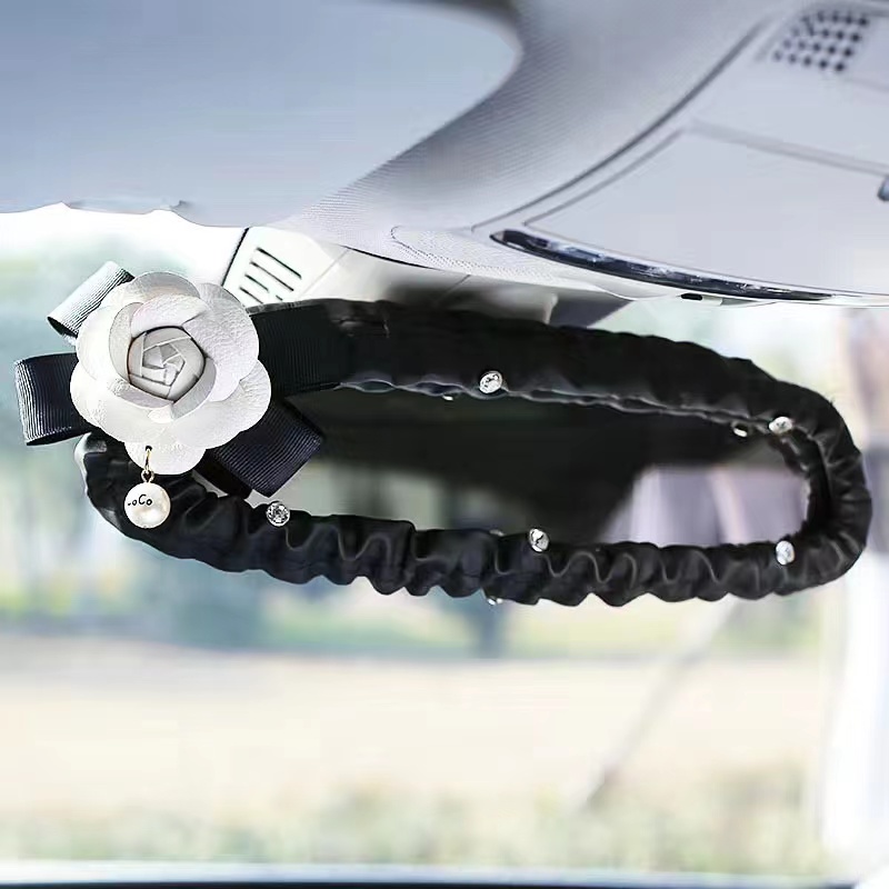 【Ready Stock】 Camellia Series Car Interior Set Accessories Handbrake Gear Cover Seat Belt Shoulder Armrest Box Pad Rearview Mirror 5gKz