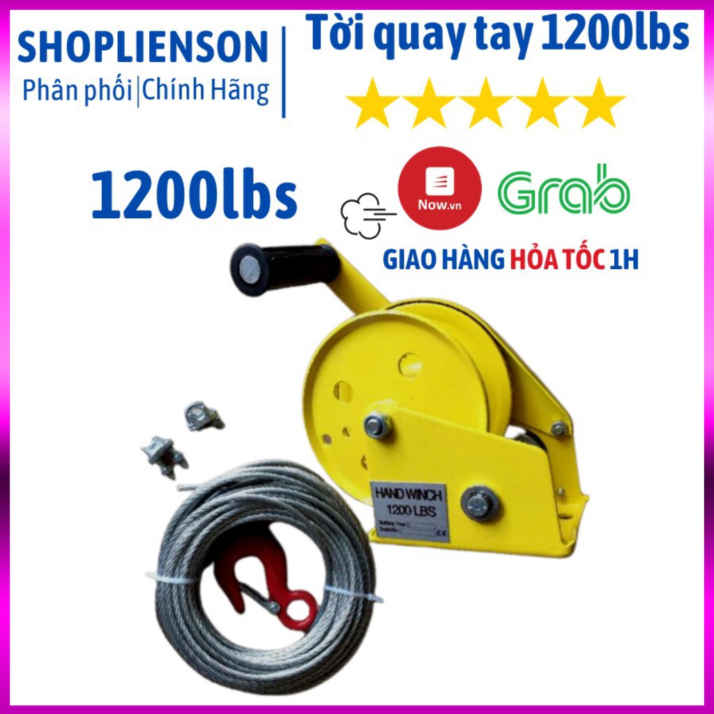 TỜI QUAY TAY 1200LBS TỰ KHÓA TẢI TRỌNG 545KG - Cơ Khí Liên Sơn Kho Miền Nam