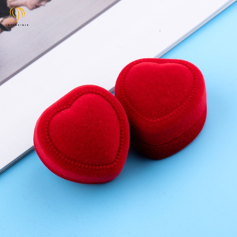 Hộp đựng trang sức hình trái tim đỏ lãng mạn tiện dụng