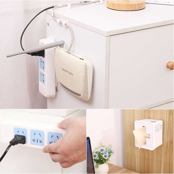 Giá Đỡ Phích Cắm Điện Dán Tường Tiện Lợi