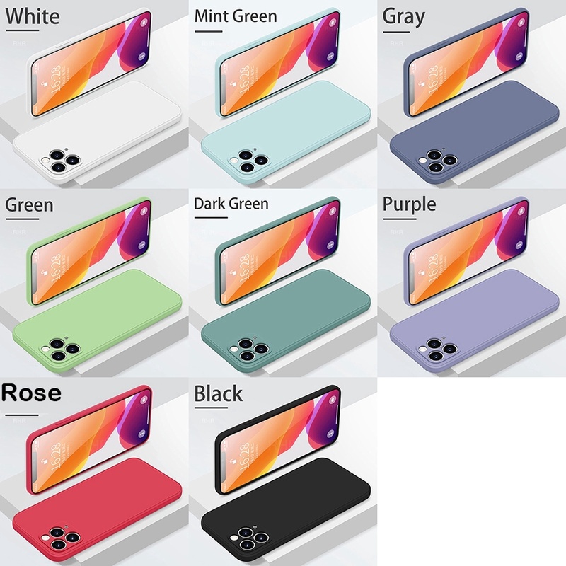 Ốp điện thoại bo góc vuông bằng silicon màu kẹo mạnh mẽ cho Samsung A72 A52 A32 A71 A51 A21s A50 A50s A30s A20 A30