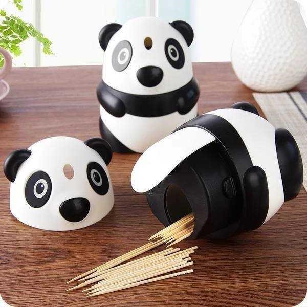 Hộp Tăm Tự Động Hình Gấu Panda, Hộp Tăm Lúa Mạch Koala