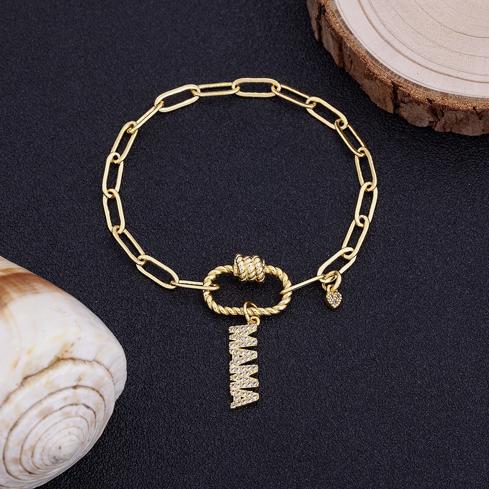 Vòng Tay Dây Xích Bằng Đồng 6 Kiểu Đính Đá Zircon Mặt Trăng Ngôi Sao Sang Trọng Chất Lượng Cao Cho Nam Nữ