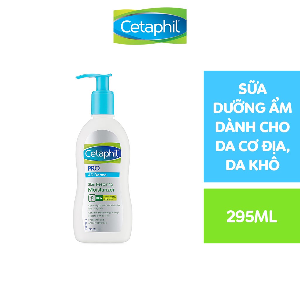 [Mã FMCGM100 - 10% đơn 500K] Kem dưỡng ẩm cho da khô, da cơ địa CETAPHIL PRO AD DERMA MOISTURIZER 295ML | BigBuy360 - bigbuy360.vn