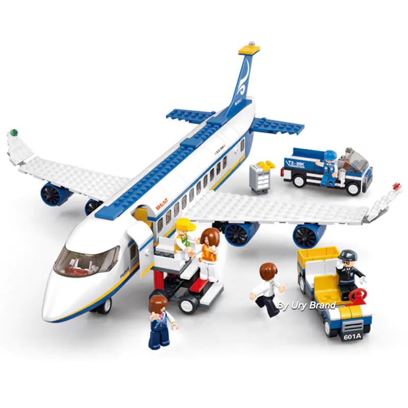 Mô Hình Lắp Ráp Lego Thành Phố Lepin Airbus Máy Bay Phi Hành Khách Màu Trắng
