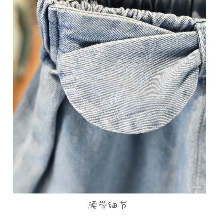 Quần Short Denim Đính Nơ Thời Trang Mùa Hè Mới 2022 Cho Bé Gái
