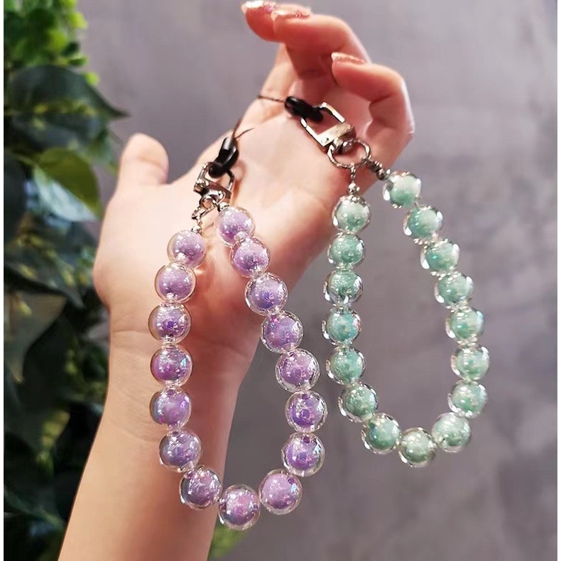 Dây treo trang trí điện thoại nhiều màu sắc xinh xắn hạt