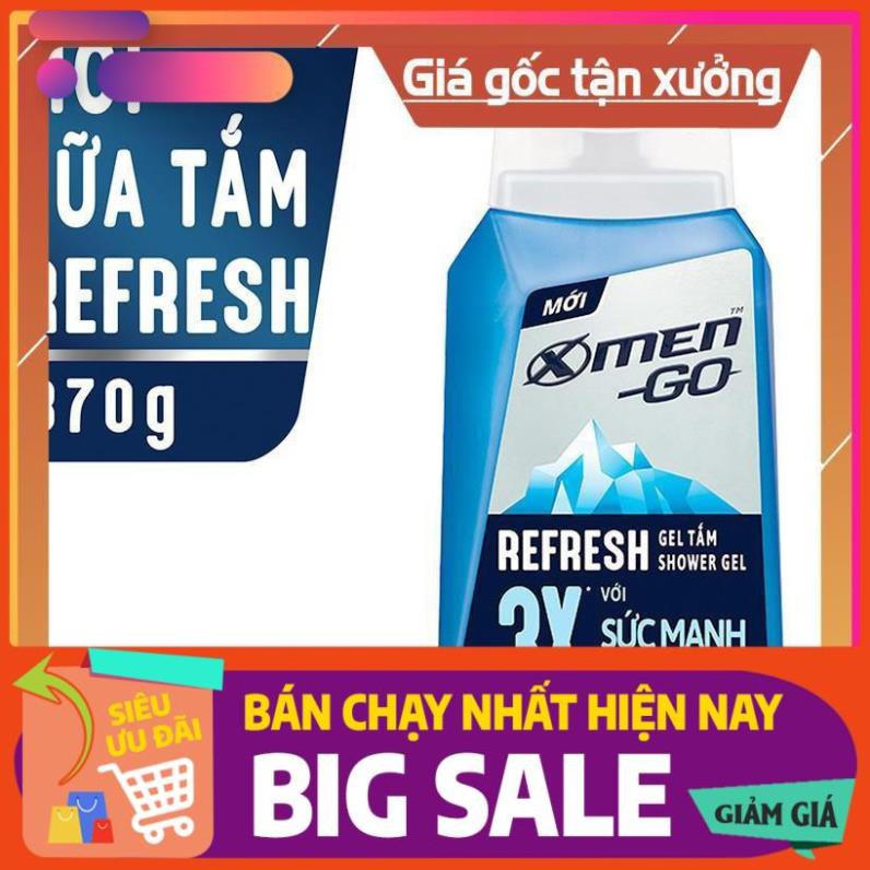 [Click Mua Ngay] Sale sốc 30 gói dầu gội, sữa tắm, sữa rửa mặt xmen go refresh hương bạc hà