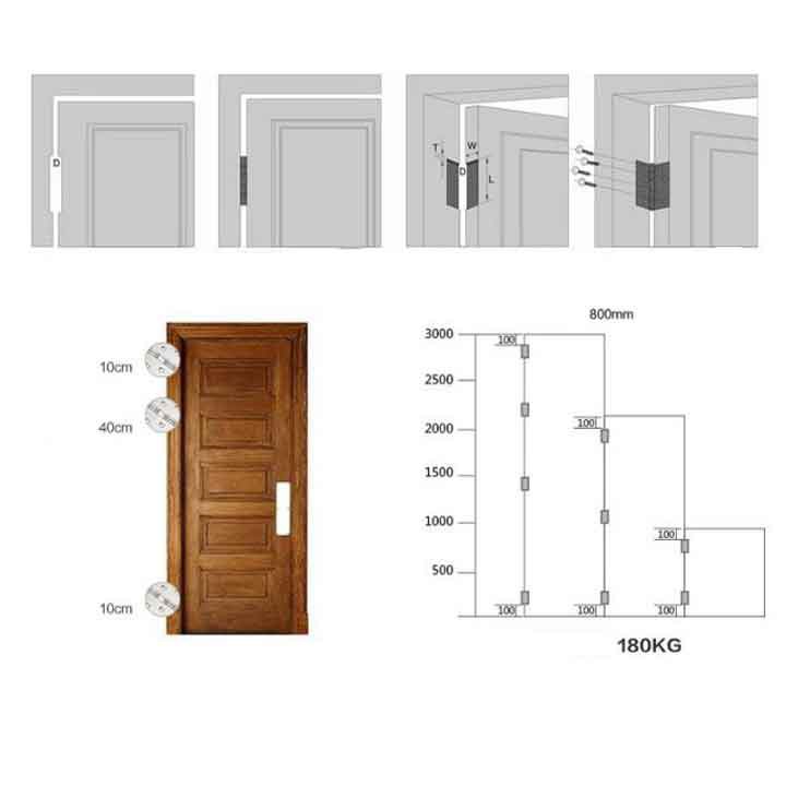 [4 Inch] Bản Lề Thép Không Gỉ Dày Trong Ngoài 4inch x 3inch x 2.2mm