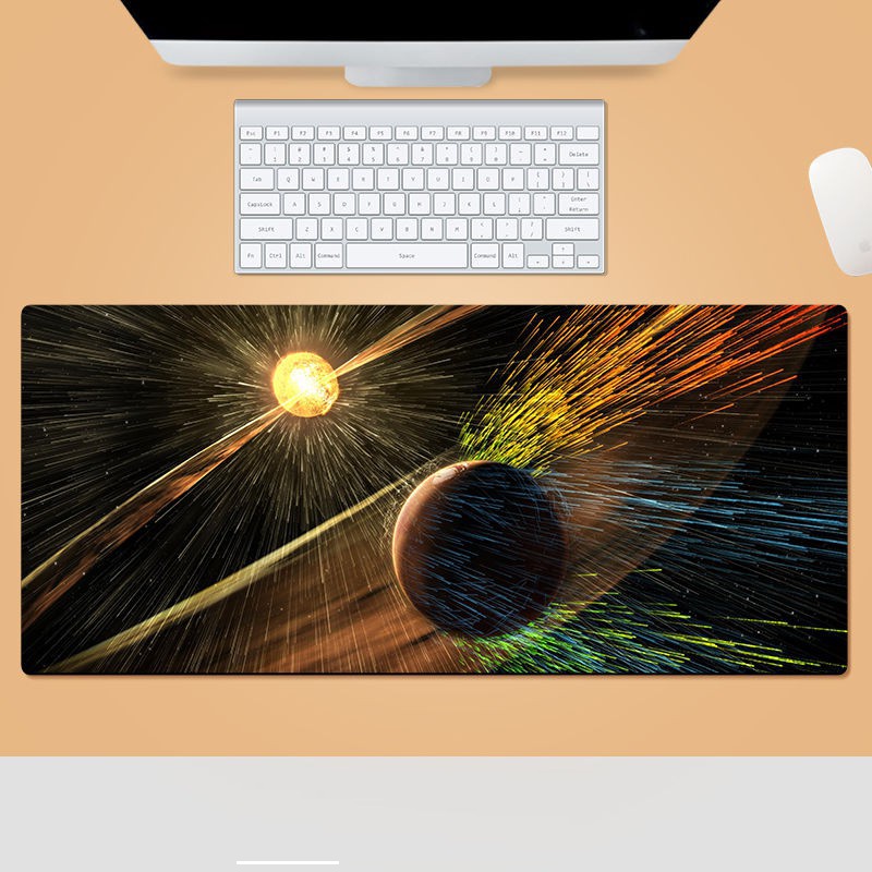 Miếng Lót Chuột Họa Tiết Vũ Trụ Hoạt Hình Cỡ Lớn Thiết Kế Độc Đáo