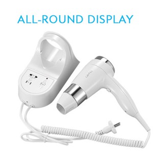 Máy sấy TÓC treo tường công suất cao 1600W có Ổ CẮM đi theo LAVFILL LFHD-2Y
