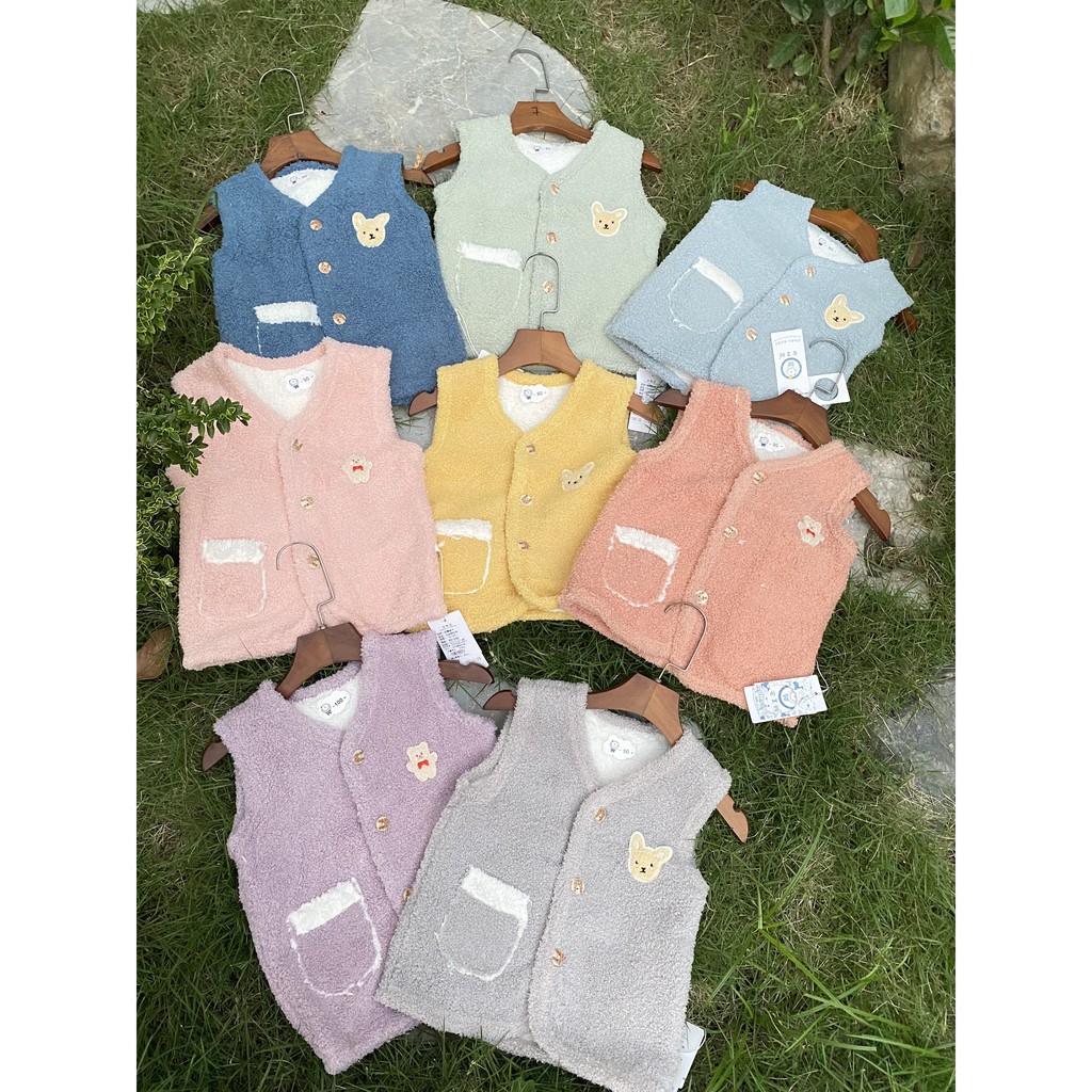 Áo Ghile Lông Cừu Cho Bé 1-5tuổi, Áo Khoác Bên Ngoài size 90-140