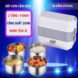 Hộp cơm cắm điện văn phòng giữ nhiệt, hộp đựng thức ăn - hộp đựng cơm giữ nhiệt hâm nóng 2 trong 1