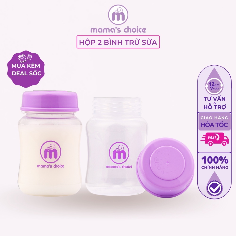 Bình Đựng Trữ Sữa Cổ Rộng Mama s Choice 180ml Tương Thích Các Loại Máy Hút Sữa Cổ Rộng Spectra, thumbnail