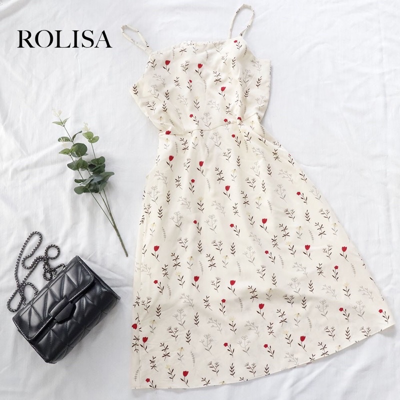 PASS Đầm váy hai dây hoa nhí dễ thương xinh xắn Rolisa