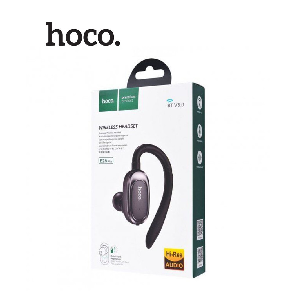 Tai nghe Bluetooth V5.0 Hoco E26 Plus pin 50mAh phạm vi truyền dẫn 10 mét