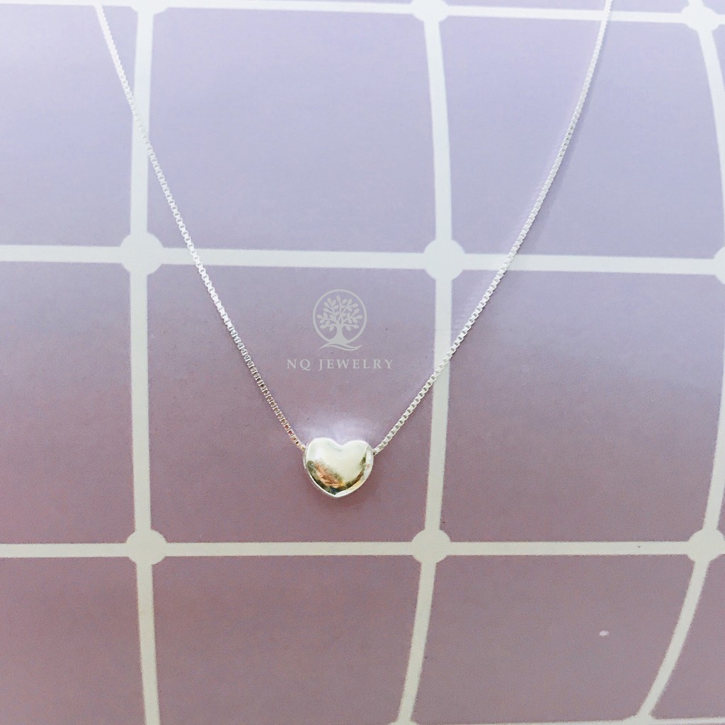 [Sản phẩm HOT] Dây chuyền trái tim bạc nhỏ dễ thương _NQ Jewelry