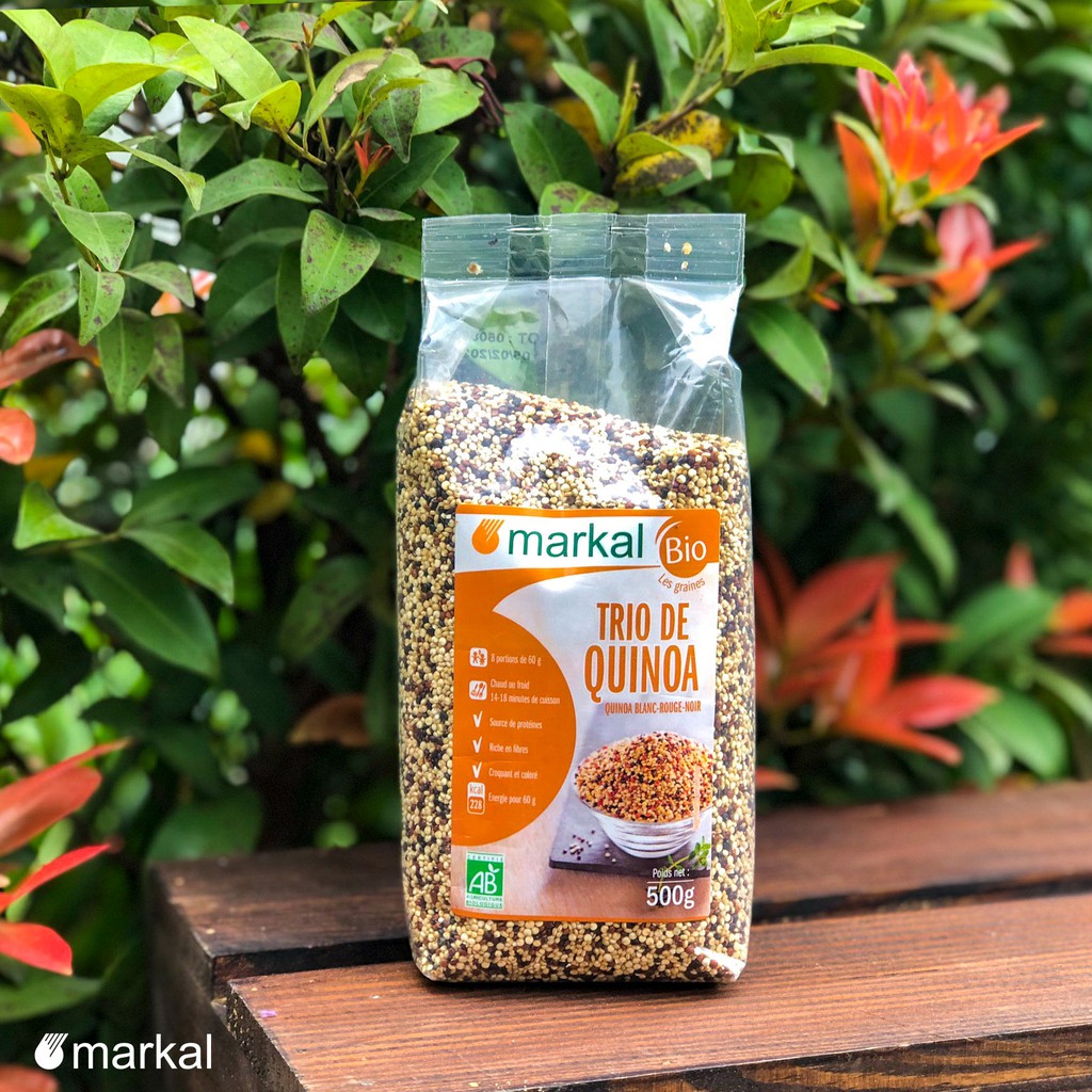 Hạt Diêm mạch Quinoa hữu cơ 3 màu Markal 500g
