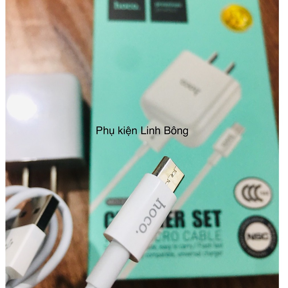( BH 6 THÁNG) Bộ củ sạc nhanha SS chân micro usb chính hãng dài 1m, bao gồm 1 cốc sạc và 1 cáp sạc rời