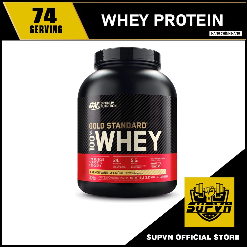 100% Whey Protein On Gold Standard Optimum nutrition 5lbs - Whey On Gold Standard Sữa Tăng Cơ Nạc