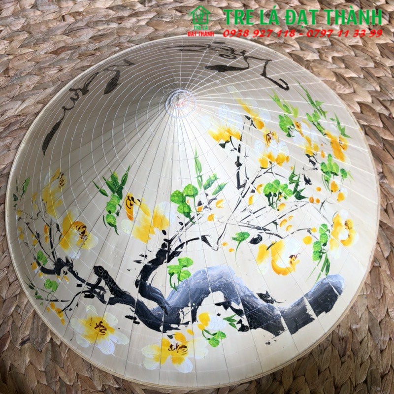 Nón lá vẽ cho bé size nhỏ dễ thương, nón trang trí