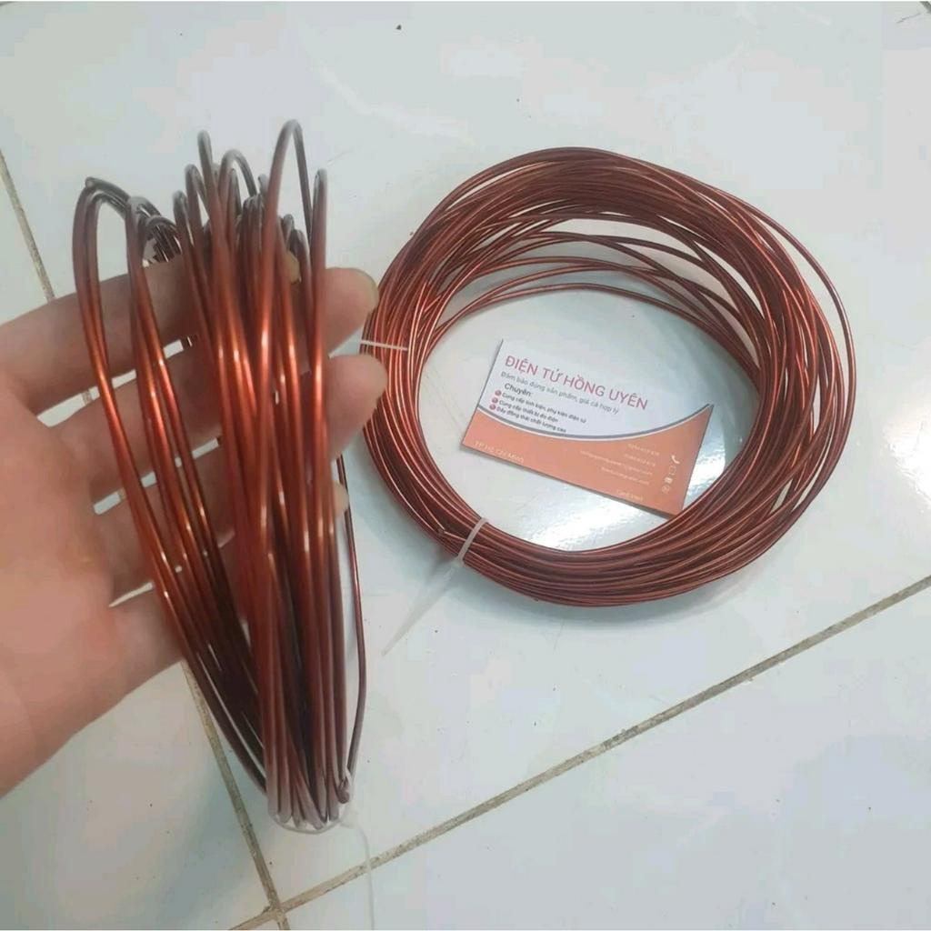Dây đồng 2.5mm (1.5 mét) quấn biến áp cơ 1 vế. Dây đồng quấn dây sơ cấp máy 30-35D718. Dây đồng 2,5 li