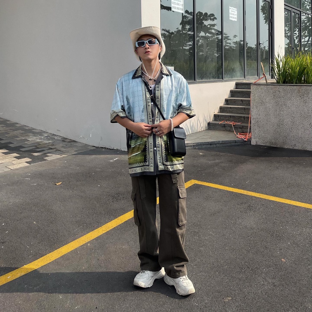 Mountain Curban Shirt - Sơ Mi Lụa ERIC form rộng Oversize