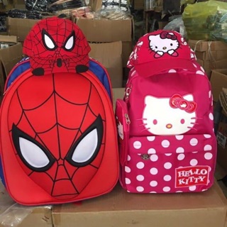 Set balo và mũ kitty và người nhện